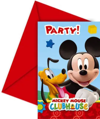 Produktbild von Mickey Maus Wunderhaus Einladungskarten mit Umschlag