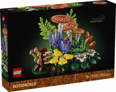 Productafbeelding van LEGO Botanicals Boschampignons - Kunstplantenset voor volwassenen - inclusief vliegenzwam en kunstbloemen voor decoratie in de woonkamer of slaapkamer - DIY cadeau-idee - 11505