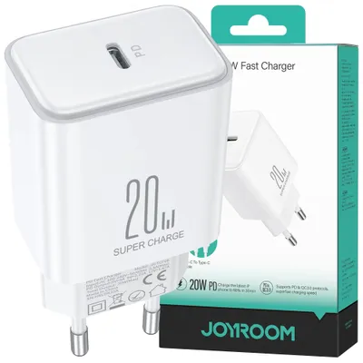 Zdjęcie produktu dla Ładowarka Sieciowa Joyroom Jr-Tcf06 Usb-C Pd 20W + Kabel Usb-C - Biała