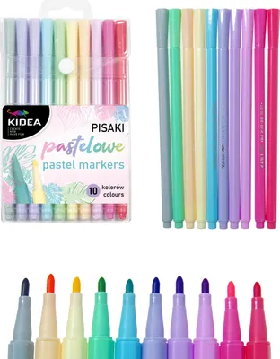 Immagine prodotto di Penne pastello 10 colori Kidea