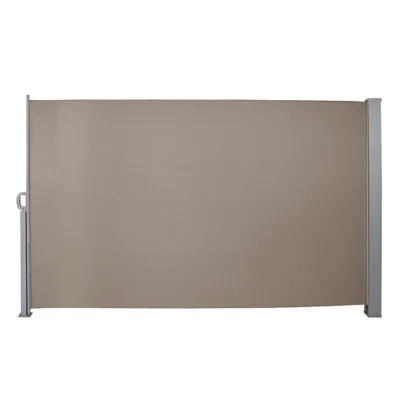 Obrázek produktu pro EINFEBEN Boční markýza Markýzy Výsuvné 180x300cm Ochranná síť Ochrana proti větru Ochrana proti slunci Boční roleta Hliník Hnědá barva