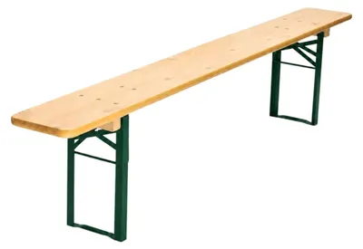 Productafbeelding van Bierbank BAVORD PREMIUM 200x25 cm – massief grenen 30 mm, stalen frame 30x30x3 mm, draagvermogen 400 kg