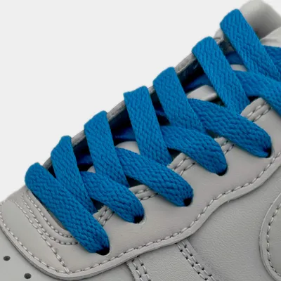 Produktbild von Flache Schnürsenkel Aqua für Nike Air Force 1, Jordan & Adidas – Sneaker Flatlaces Schuhbänder -160cm