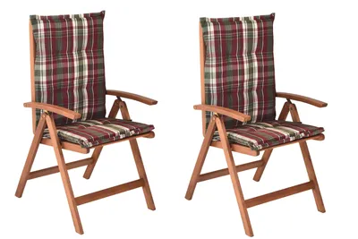 Produktbild von Merxx Gartensessel Set Borkum 2tlg. inkl. Auflagen, klappbar-Eukalyptus