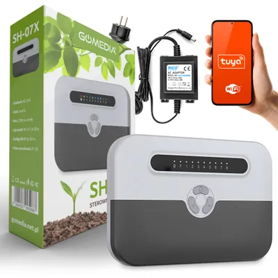Zdjęcie produktu dla Sterownik Automatyka Nawadniania System Podlewania Ogrodu WiFi Tuya 8 Stref