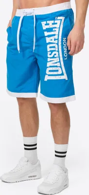 Image de Beachshorts Homme Coupe normale CLENNELL Bleu/Blanc M Lonsdale
