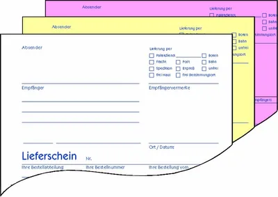 Produktbild von Formularbuch Lieferschein A5 VE=10x3x50 Blatt