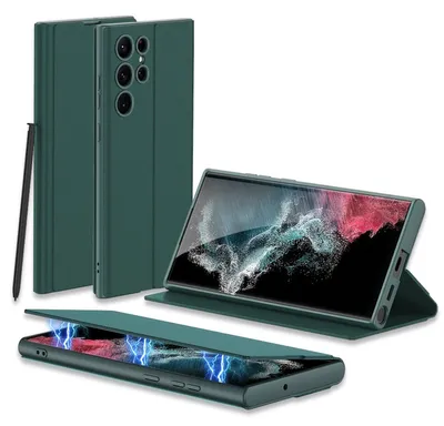 Obrázek produktu pro Magnetické pouzdro na mobilní telefon Samsung Galaxy S23 Ultra 5G, zelené,