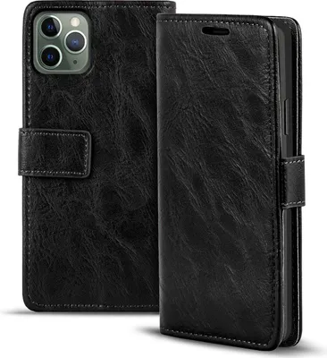 Zdjęcie produktu dla Etui retro dla Apple iPhone 11 Pro Max Etui portfelowe Etui na telefon komórkowy Vintage Slim Cover