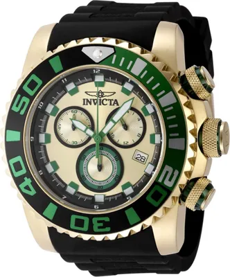 Obrázek produktu pro Invicta Sea Hunter 48987 Pánské Hodinky - Quartz Hnutí - Nerezová Ocel se Zlatým Ciferníkem - 52 mm