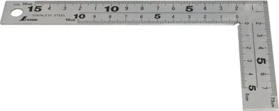 Obrázek produktu pro Shinwa - přesný nerezový plochý úhelník 150 mm