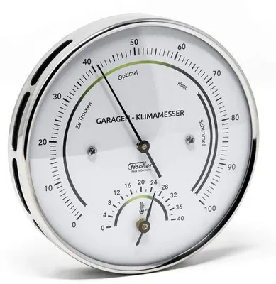 Produktbild von Hygrometer und Thermometer Edelstahl - Innenraum, präzise Messung