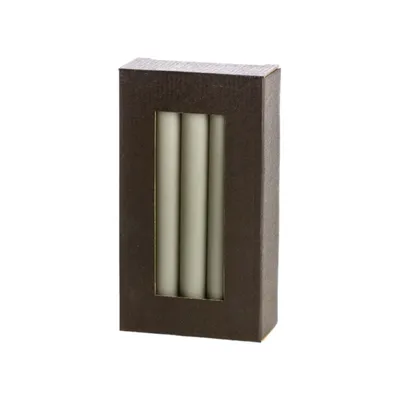 Image de Bougies en stéarine rustiques – Gris pierre – Ø 2,2 × 19 cm – Lot de 10