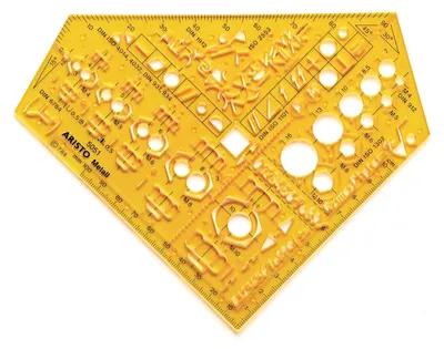 Produktbild von Schablone 'Metall' gelb