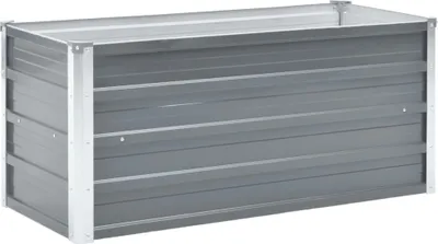 Image de vidaXL Lit surélevé de jardin Acier galvanisé 100x40x45 cm Gris