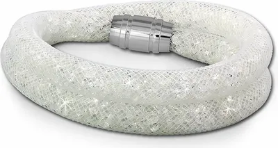 Produktbild von SilberDream Damen-Armband 18cm weiß Mini Kristalle Edelstahl Nylon SDA051W9