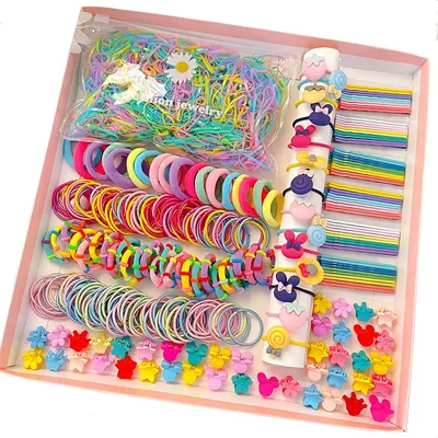 Produktbild von Haarspange Haaraccessoires Set 1220-teilig, 50 Haarnadeln, 1170 Schleifen, Sicher und Langlebig, Lila, Für