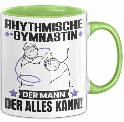 Produktbild von RhythmischeGymnastin Tasse Geschenk für RhythmischeGymnastin Der Mann Der Alles Kann Geschenkidee zum Geburtstag (Grün)