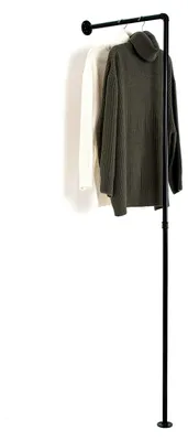 Produktbild von Kleiderstange Industrial Design Kleiderständer Garderobe Stange Wandmontage Kleiderschrank Wand (Höhe 200 cm x Tiefe 50 cm)