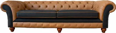 Immagine prodotto di Divano a 4 posti, imbottito, grande, stile Chesterfield, in pelle o tessuto