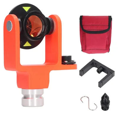 Produktbild von Vermessungsprisma mit einfacher Neigung für Totalstationen und Landgeräte, Versatz 0 oder -30 mm