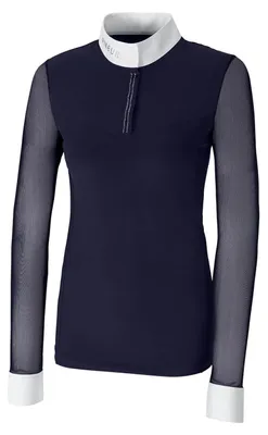 Produktbild von Pikeur Turnierbluse Damen mit Mesh 1/1 Classic Langarmturniershirt Night Sky 42