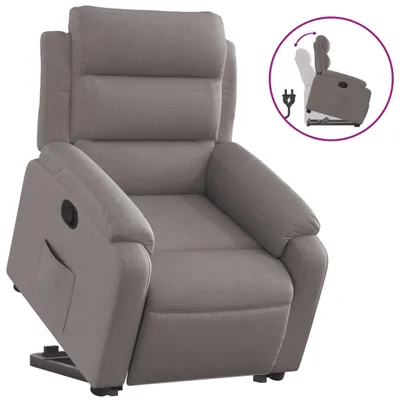 Image de vidaXL Fauteuil relax avec releveur Taupe Tissu