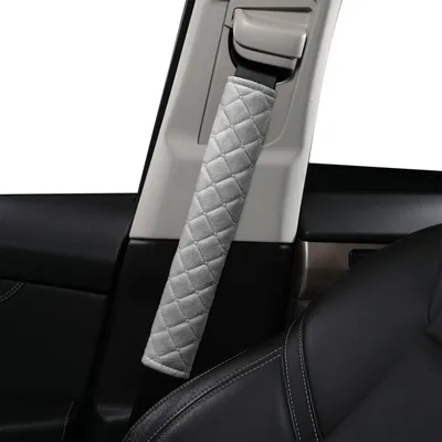 Obrázek produktu pro Polštářky na bezpečnostní pásy do auta, šedé, 33 cm, 2 kusy