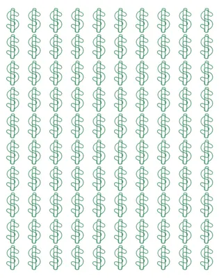 Produktbild von 100 Stück Büroklammern in Dollarform, kreativ niedliches Lesezeichen aus vergoldetem Metall für Studenten und Schrein