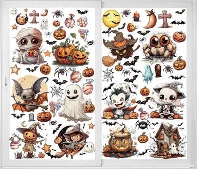Produktbild von Halloween Dekorationsset aus 12 Pappbögen
