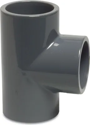 Produktbild von Mega T-Stück 90° PVC-U 140 mm Klebemuffe 16 bar, grau