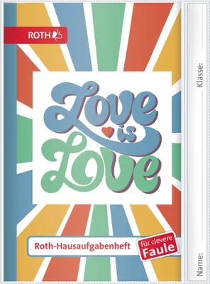 Produktbild von ROTH Hausaufgabenheft - Teens für clevere Faule, A5, 1 Woche 2 Seiten, Love