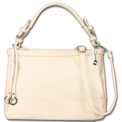 Imagen del producto de Bolso de hombro, color beige, para mujer, de cuero, modelo Florence, 14x38x26 cm, referencia D3OTF176I1