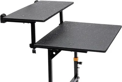 Productafbeelding van Bureau monitorhouder - Keyboardhouder - Organisatiemiddel voor werkplek - Stabiele hoekhouder voor bureau - 40,7 x 55,9 cm - Zwart