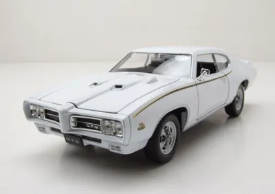 Produktbild von Welly 22501W Pontiac GTO 1969 weiß 1:24