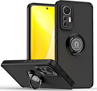 Produktbild von Xiaomi 12 Lite Hülle, Ring Halter Ständer Matte Transluzent TPU Rahmen Stoßfest Schutzhülle für Xiaomi 12 Lite