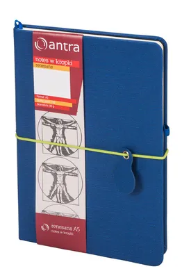 Produktbild von Notizbuch A5, gepunktet, Renesans, dunkelblau