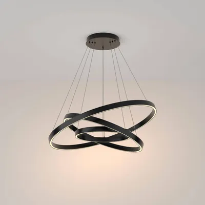 Produktbild von Maytoni Rim LED Pendelleuchte, Hängeleuchte 115W Schwarz 85Ra Warmweiss