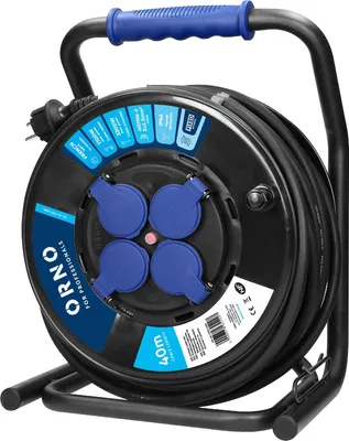 Immagine prodotto di Avvolgicavo a 4 vie 40m IP44 H07RN-F 3x2,5mm² con supporto a cubo