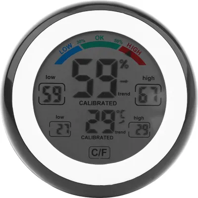 Zdjęcie produktu dla 1 szt. kreatywny cyfrowy termometr LCD termometr higrometr elektroniczny miernik wilgotności (czarny)