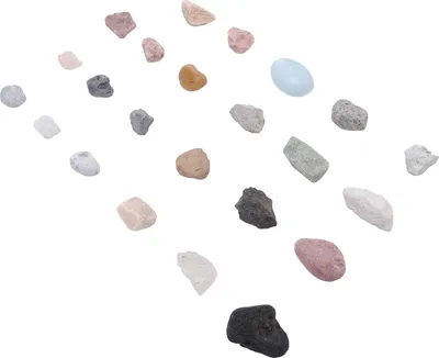 Image de 23pcs Collection Rock de Noël Blindbox Nature Cadeau d'échantillons de pierres tendres et minérales
