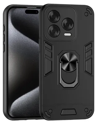 Obrázek produktu pro Pro ZTE Blade V70 Vita Armor Magnet Metal Ring PC Ochranné pouzdro na mobilní telefon Black