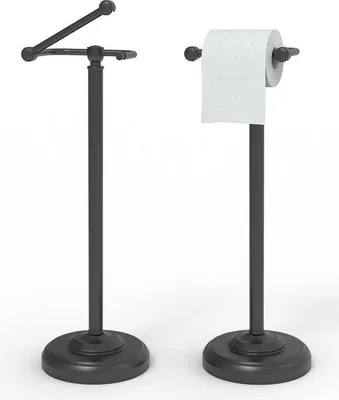 Produktbild von Freistehender Toilettenpapierhalter mit schwenkbarem Oberteil und rutschfestem Sockel