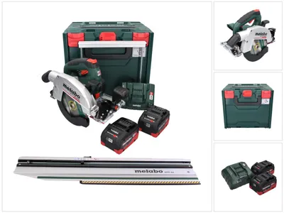 Produktbild von Metabo KS 18 LTX 66 BL Akku Handkreissäge 18 V 165 mm + 2x Akku 5,5 Ah + Ladegerät + Kappschiene + metaBOX