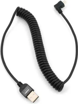 Produktbild von System-S Micro USB Ladekabel Datenkabel 90° Winkelstecker Spiralkabel 50 - 135 cm