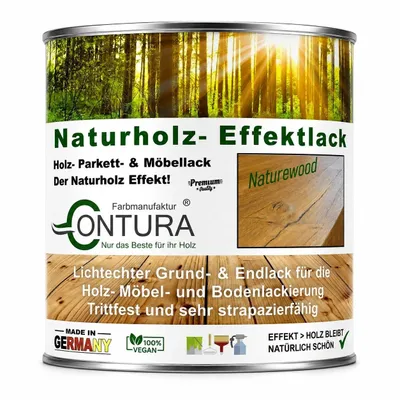 Produktbild von Parkettlack Möbellack Holzlack Naturholzeffekt Lack Matt Naturholz Effektlack - 750ml