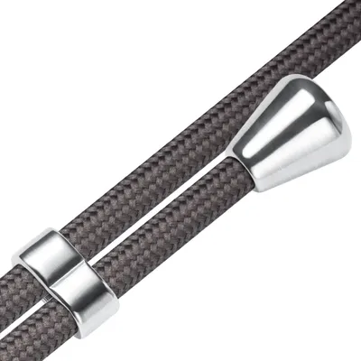 Produktbild von Handykette Backcover-Schutzhülle mit Band (Metall silberfarben) für Sony Xperia 1 V (6.5'') - dunkelgrau