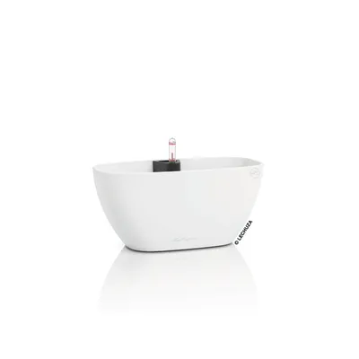 Produktbild von LECHUZA-Pflanzgefäß NAVIO Color 10 Weiß | Pflanzgefäß mit Bewässerungssystem | matte Oberfläche | 29 x 14 x 13,5 cm | 19420