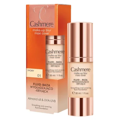 A product shot of a foundation bottle and its packaging.