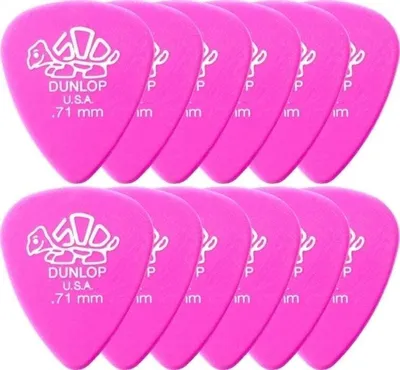 Produktbild von 12x Dunlop Delrin 500 Plektren - 0,71 mm - pink